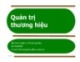 Bài giảng Quản trị thương hiệu